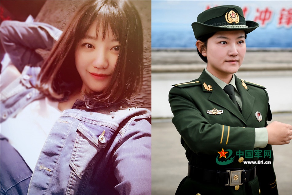 中国海警の新兵、イケメンと美女に変身