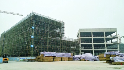 沧州北航科技园16栋楼宇中,9座已完成封顶.