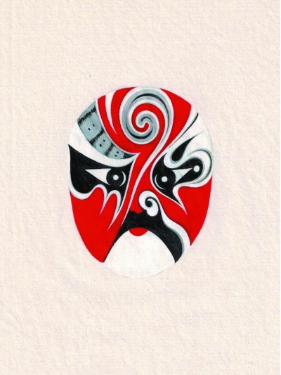 梆子班司马师之脸谱图