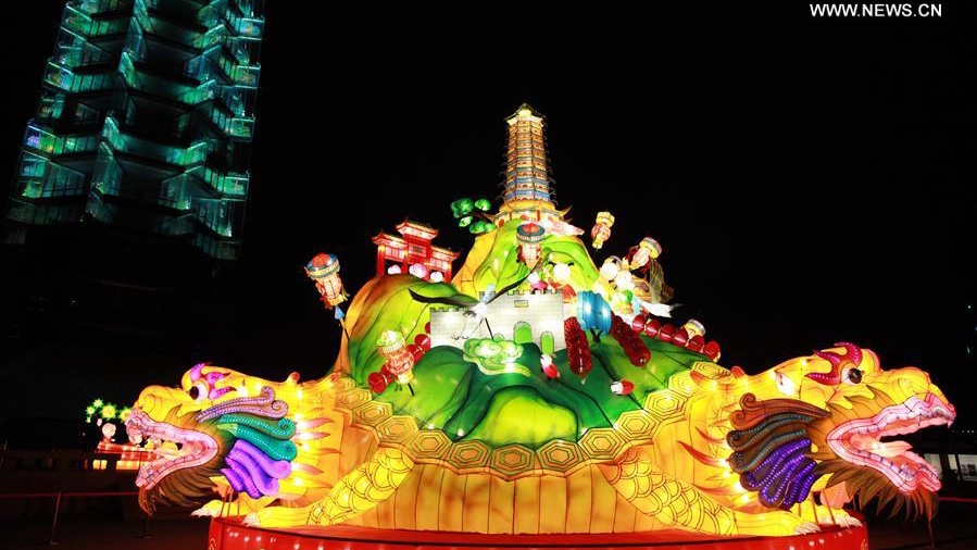 Decorations, lanterns illuminated to greet Spring Festival in China